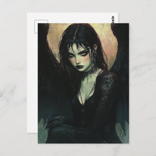 ダークエンジェルAIアート ポストカード (正面/裏面)