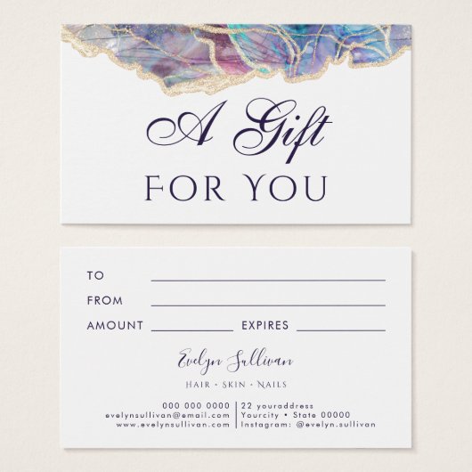 ダークオパールデザインギフトカード (正面&裏面)