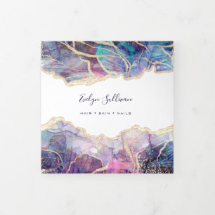 ダークオパールデザイン3折パンフレット 三つ折りカード