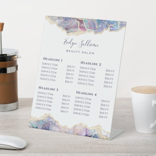 ダークオパール美しいサロン価格表台座符号 台座サイン (インサイチュ)