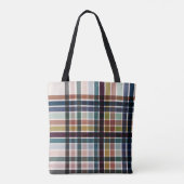 ダークオペーク自然織りプライストライプド トートバッグ (裏面)