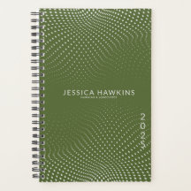 ダークオリーブグリーンポップ・アートのドット年（週）