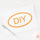 ダークオレンジのユーロスタイルの作成 楕円形シール (封筒)