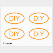 ダークオレンジのユーロスタイルの作成 楕円形シール (シート)