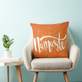 ダークオレンジホワイトナマステデコールピロー クッション (椅子)