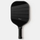ダークオンダークストライプレトロ ピックルボールラケット (正面)