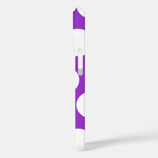 ダークオーキッドとホワイト水玉模様 Case-Mate iPhoneケース (裏面 / 左)