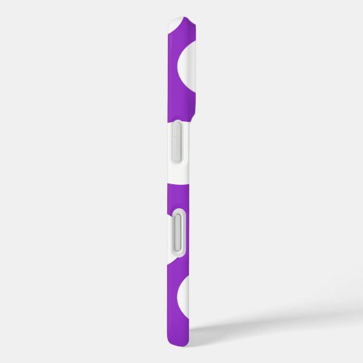 ダークオーキッドとホワイト水玉模様 Case-Mate iPhoneケース (裏面 / 右)