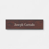 ダークオークぶら下がったルックの壁銘板 サインプレート (正面)