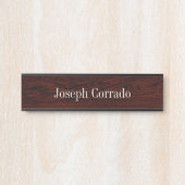 ダークオークぶら下がったルックの壁銘板 サインプレート (正面)