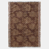 ダークオータムダマスク スローブランケット (正面縦)