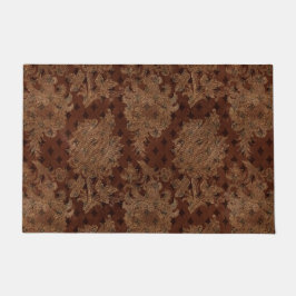 ダークオータムダマスク ドアマット