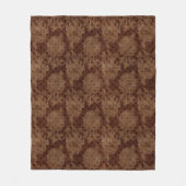 ダークオータムダマスク フリースブランケット (正面)