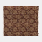 ダークオータムダマスク フリースブランケット (正面(横))