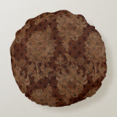 ダークオータムダマスク ラウンドクッション (裏面)