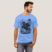 ダークオータムホラー好きの友達レトロ Tシャツ (正面フル)