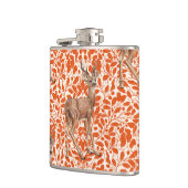 ダークオーランの装飾的なオークのダマスク模様の鹿 フラスク (左)