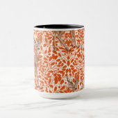 ダークオーランの装飾的なオークのダマスク模様の鹿 マグカップ (中央)