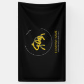 ダークカスタムロゴのビニールバナー 横断幕 (縦)