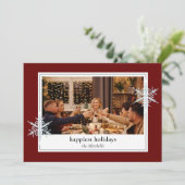 ダークカスタムワフェイクインレッドにシルバースノーフレーク シーズンカード (スタンド正面)