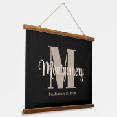ダークカスタム名記号の結婚贈り物アイディア 吊り下げ型タペストリー (傾斜あり)
