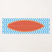 ダークカッコいいオレンジブルー波サーフィンヨガマット ヨガマット (正面(横))