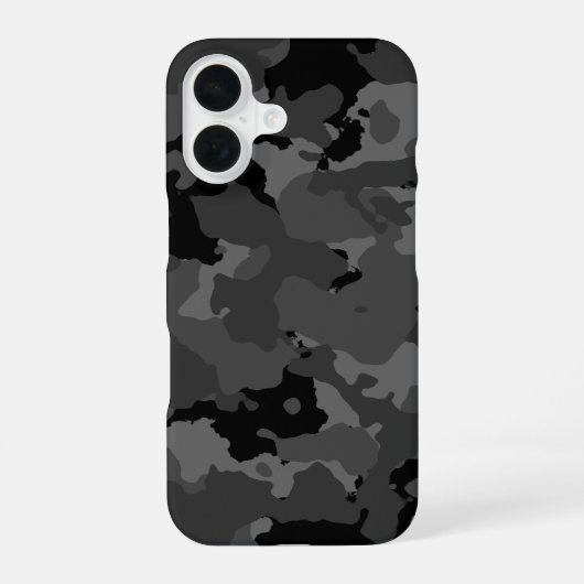 ダークカモフラージュ柄 iPhone 16ケース (裏面)