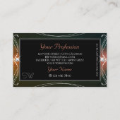 ダークカラフルダ華美きらめくイヤモンモノグラム 名刺 (裏面)