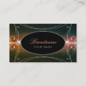 ダークカラフルダ華美きらめくモンド装飾品 名刺 (正面)