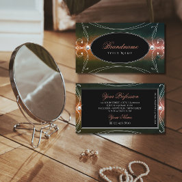 ダークカラフルダ華美きらめくモンド装飾品 名刺