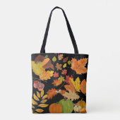 ダークカラフル紅葉植物学フローラ トートバッグ (裏面)