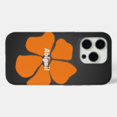 ダークカラーに映えるオレンジの抽象ダイジー Case-Mate iPhoneケース (裏面 (横))