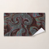 ダークカラーの彫刻されたスパイラルパーツとグローストローク バスタオルセット (ハンドタオル)