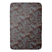 ダークカラーの彫刻されたスパイラルパーツとグローストローク バスマット (正面縦)