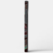 ダークカラーの彫刻されたスパイラルパーツとグローストローク Case-Mate iPhoneケース (裏面 / 左)