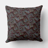 ダークカラーの彫刻されたスパイラルパーツとストローク クッション (裏面)