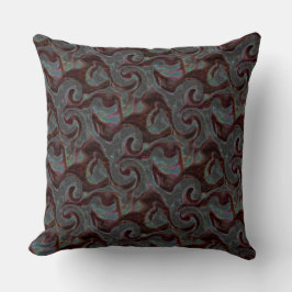 ダークカラーの彫刻されたスパイラルパーツとストローク クッション