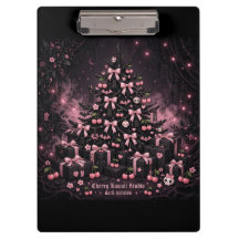 ダークカワイイ ピンククリスマスツリー クリップボード ゴス