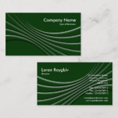 ダークカーブ3d – ダークグリーン 名刺 (正面/裏面)