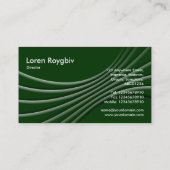 ダークカーブ3d – ダークグリーン 名刺 (裏面)