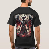 ダークガーディアンを解き放つ – Male Devil Angel T-Shi Tシャツ (裏面)