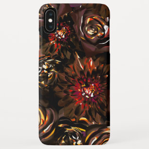 ダークガーデンの秋の輝きの花 iPhone XS MAXケース