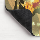 ダークガーデンの花と明るい蝶 マウスパッド (コーナー)