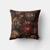 ダークガーデンオータムグローフラワーズ秋の結婚式 クッション (裏面)