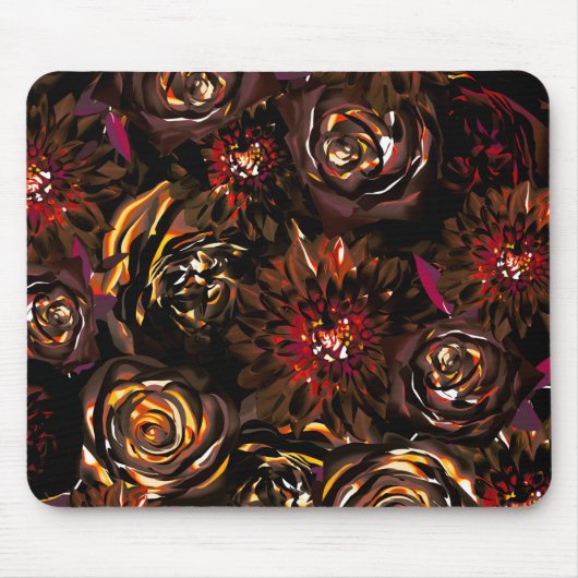 ダークガーデンオータムグローフラワーズ秋 マウスパッド (正面)