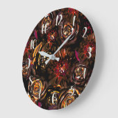 ダークガーデンオータムグローフラワーズ秋 ラージ壁時計 (傾斜)