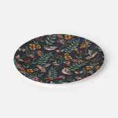 ダークガーデンバード&蝶 ペーパープレート (アングル)