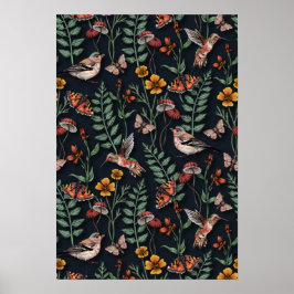 ダークガーデンバード&蝶 ポスター