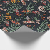 ダークガーデンバード&蝶 ラッピングペーパー (角)