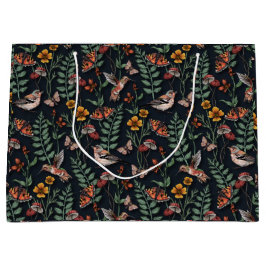 ダークガーデンバード&蝶 ラージペーパーバッグ